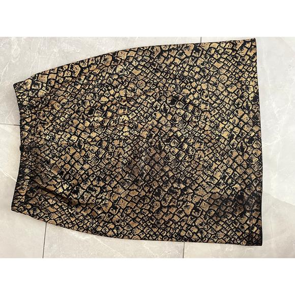 Vintage 90s Metallic Snake Skin La Cite Skirt S - Picture 6 of 7